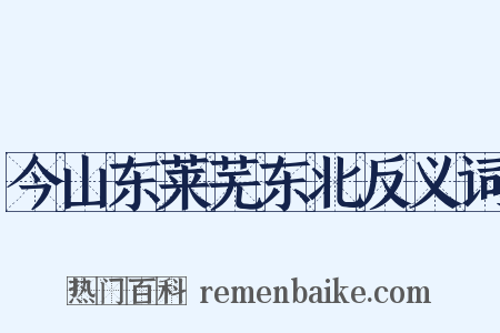 今山东莱芜东北反义词是什么意思的图片